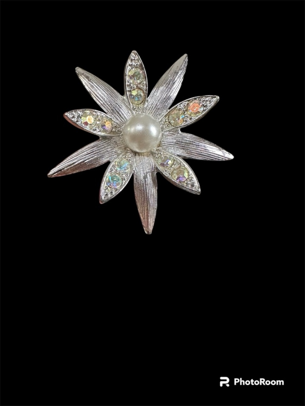 Emmons Silver Pearl & Crystal Daisy Brooch - Women's Jewelry